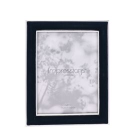Impressions Silver Frame with Navy Velvet - 6" x 8"