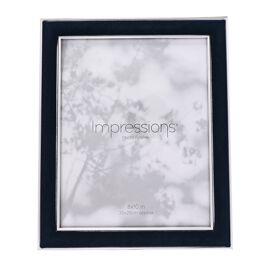 Impressions Silver Frame with Navy Velvet - 8" x 10"