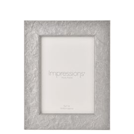 Impressions Resin Photo Frame Grey - 5" x 7"