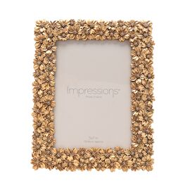 Impressions Flowers Design Resin Photo Frame 5" x 7"