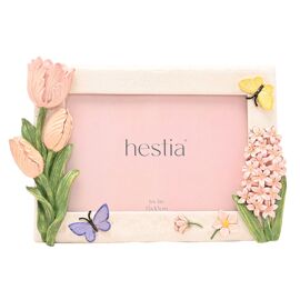 Hestia Tulip Design Resin Photo Frame 6" x 4"