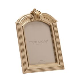 Impressions Champagne Gold Winged Arch Resin Photo Frame 4" x 6"