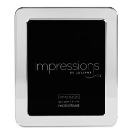 Impressions Shiny Silverplated Round Edge Frame 8" x 10"
