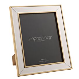Impressions Mirror Photo Frame Gold Border Corner Bevel 8" x 10"