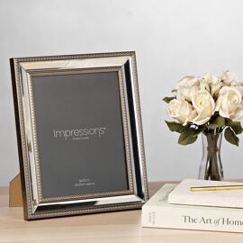 Impressions Mirror Photo Frame Gold Decorative Border 8" x 10"