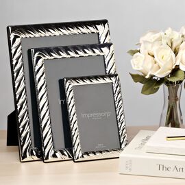 Impressions Silver Plated Swirl Textured Photo Frame 5" x 7"