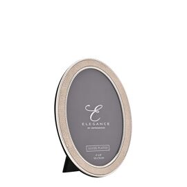 Elegance Metal Plated Champagne Faux Shagreen Photo Frame - 4" x 6"