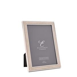 Elegance Metal Plated Champagne Faux Shagreen Photo Frame - 5" x 7"
