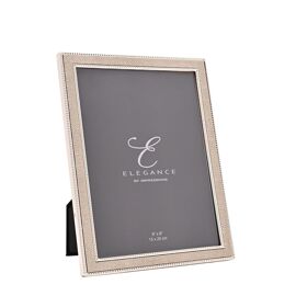 Elegance Metal Plated Champagne Faux Shagreen Photo Frame - 6" x 8"