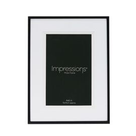 Impressions Black Aluminium Photo Frame - 4" x 6"