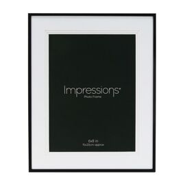 Impressions Black Aluminium Photo Frame - 6" x 8"
