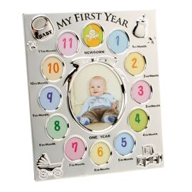 "My First Year" Silverplated Photo Frame Multi