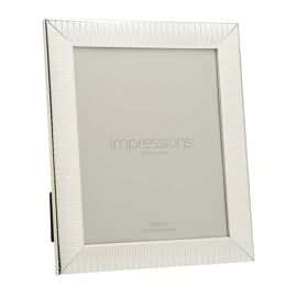 Impressions Silverplated Ridged Design Frame 8" x 10"
