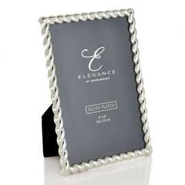 Elegance Silverplated Barley Twist Photo Frame 4" x 6"