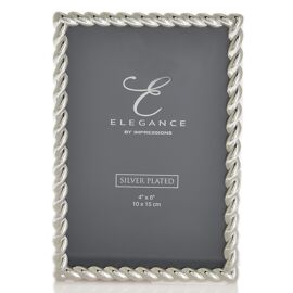 Elegance Silverplated Barley Twist Photo Frame 4" x 6"