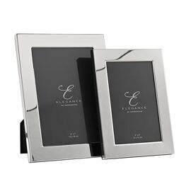Elegance Shiny Silver Plated Photo Frame 4" x 6"