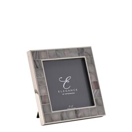 Elegance Grey Mother of Pearl Photo Frame 3" x 3"