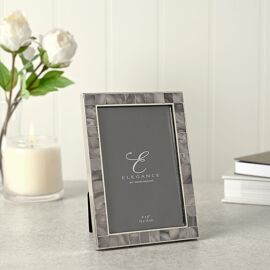 Elegance Grey Mother of Pearl Photo Frame 4" x 6"