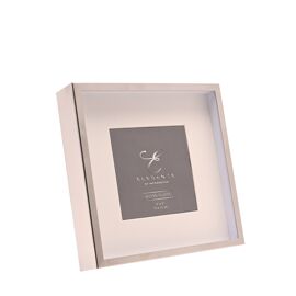 Elegance White Mount Photo Frame 4" x 4" Silver