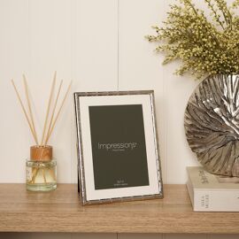 Impressions Criss Cross Silver Photo Frame 5" x 7"