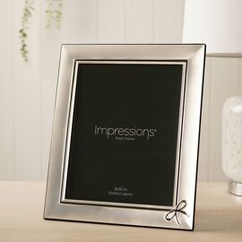 Impressions Silver Plated Bow Photo Frame 8" x 10"