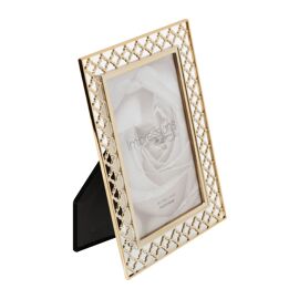 Lattice Cut Metal Photo Frame  - 4" x 6"