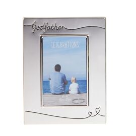 Photo Frame Silverplated Satin Finish "Godfather"