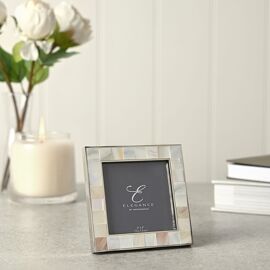 Elegance Metal & Mother of Pearl 3" x 3" Frame Gift Boxed