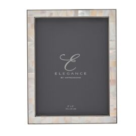 Elegance Metal & Mother of Pearl 6" x 8" Frame Gift Boxed