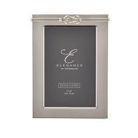 Elegance Silver Plated Love Knot Frame 4" x 6"