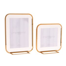 Impressions Set of 2 Frames - 4" x 4" and 4"x 6" Gold