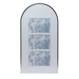 Impressions Arched Top Silver Collage Frame Holds 3 Photos - 10" x 19"