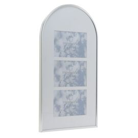Impressions Arched Top Silver Collage Frame Holds 3 Photos - 10" x 19"