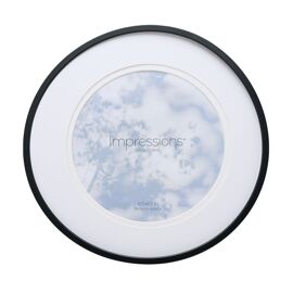 Impressions Round Black Photo Frame 10"