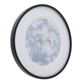 Impressions Round Black Photo Frame 10"