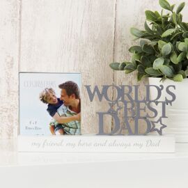 Celebrations Photo Frame - 4" x 4" - World's Best Dad