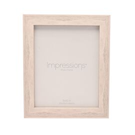 Impressions Photo Frame White Finish Flat Edge 8" x 10"