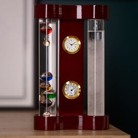 Galileo Thermometer & Storm Glass -18cm Multi Col 5 bulb