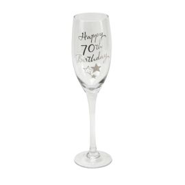 Milestones Champagne Flute - 70th Birthday