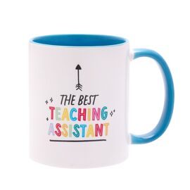 Hullabaloo Mug Light Blue Inside 11oz "The Best Teaching Assistant"
