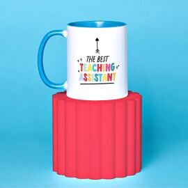 Hullabaloo Mug Light Blue Inside 11oz "The Best Teaching Assistant"