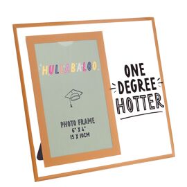Hullabaloo Graduation Glass Photoframe with Gold Borders 4" x 6" - I'm One Degree Hotter