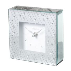 Hestia Mirror Glass Raindrop Design Mantel Clock