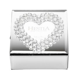 Hestia Mirror Glass Heart Shaped Jewellery Box