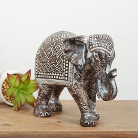 Aztec Patterned Elephant Figurine