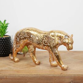 Gold Finish Cat Figurine 7.5cm