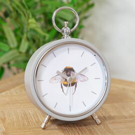 Hestia Bee Mantel Clock Metal Case
