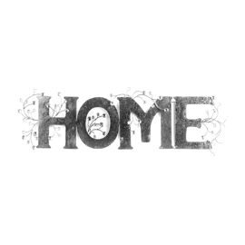 Metal Wall Art with Diamante Detail "Home"