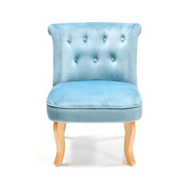 Powder Blue Button Back Occasional Chair