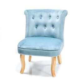 Powder Blue Button Back Occasional Chair